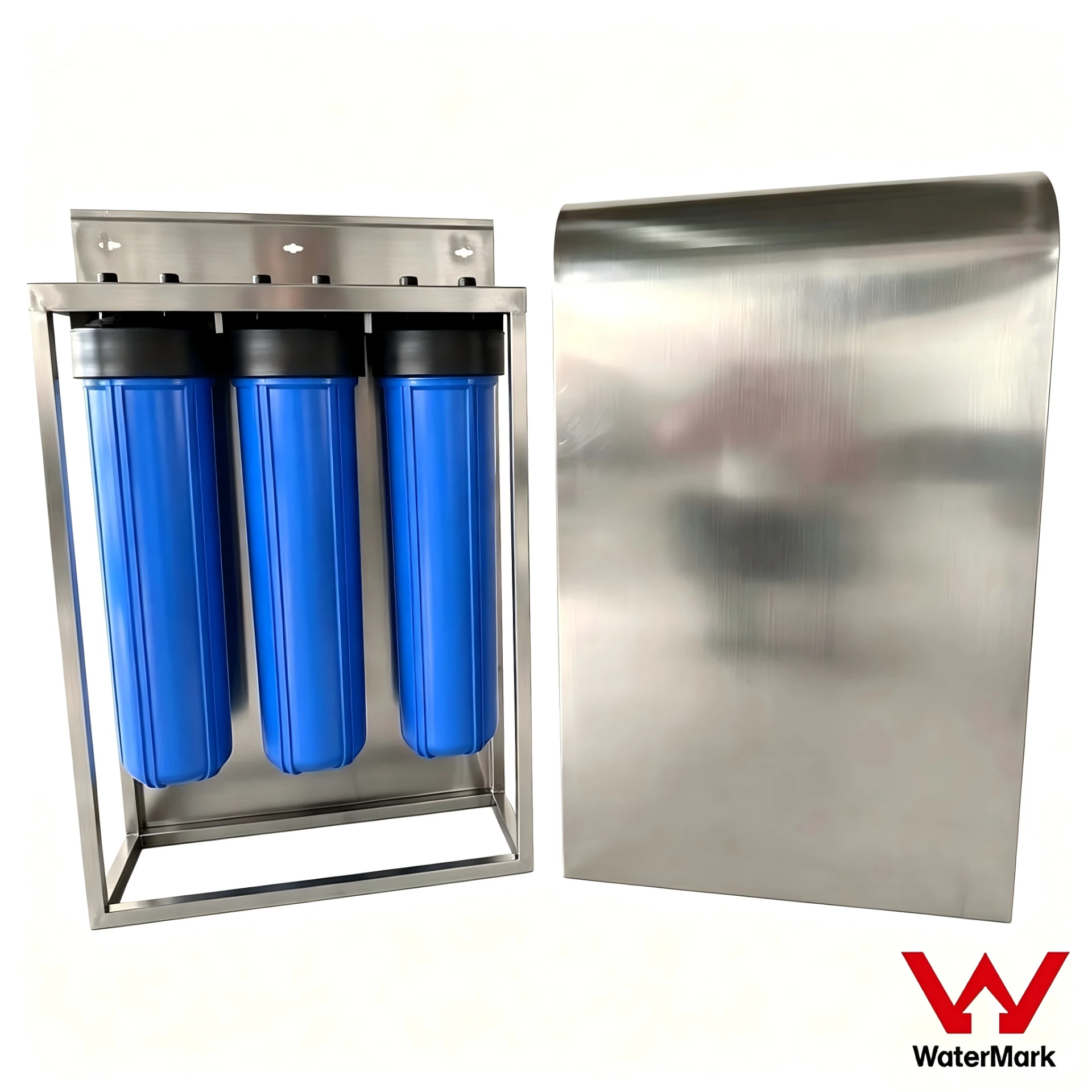 Brushed stainless steel system with cover